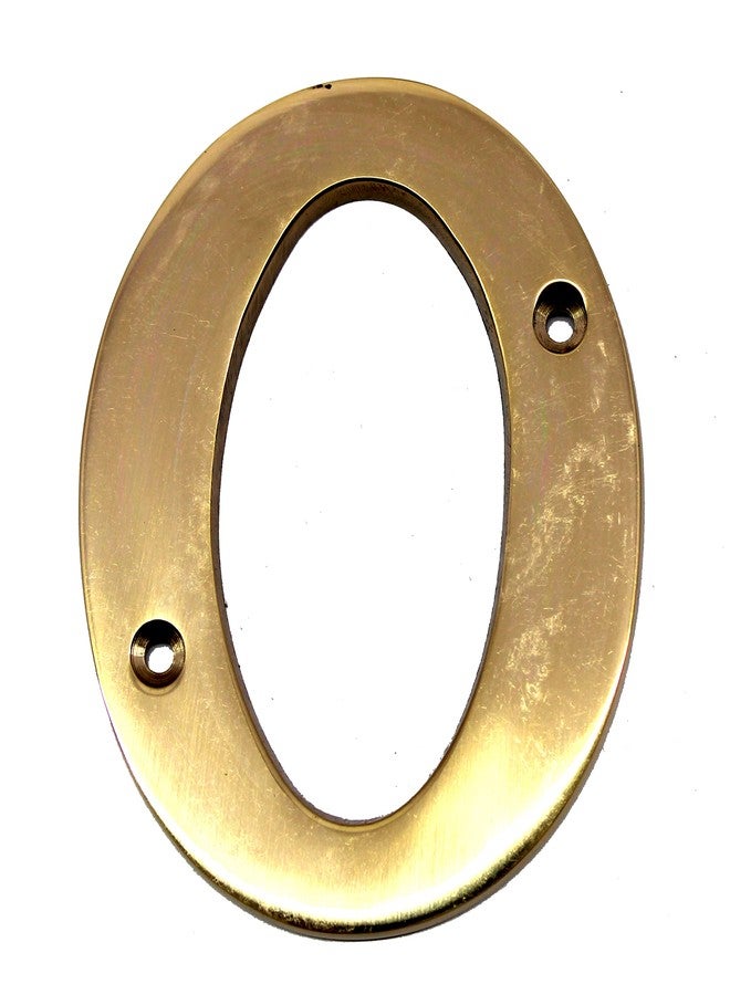 eSplanade Brass House Hotel Door Name Alphabets - Wall Door Plaque Alphabet Letter - Golden - 4" Inches ("O" Alphabet - 4") - Image 1
